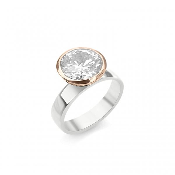 Debra Fallowfield | Creamy white topaz cup ring | McAtamney Gallery and Design Store | Geraldine NZ